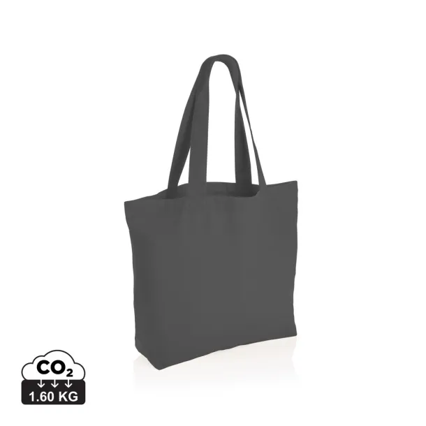  Impact AWARE™ recycled canvas shopper w/pocket 240gsm undyed - XD Collection Anthracite 