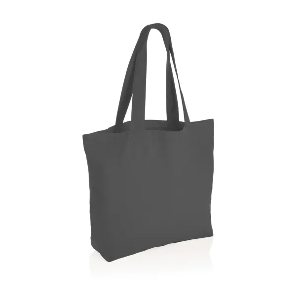  Impact AWARE™ recycled canvas shopper w/pocket 240gsm undyed - XD Collection Anthracite 