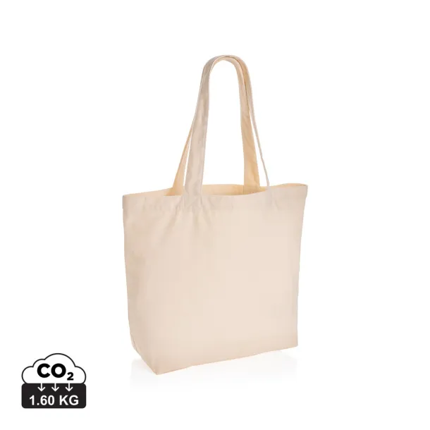  Impact AWARE™ recycled canvas shopper w/pocket 240gsm undyed - XD Collection Bijela 