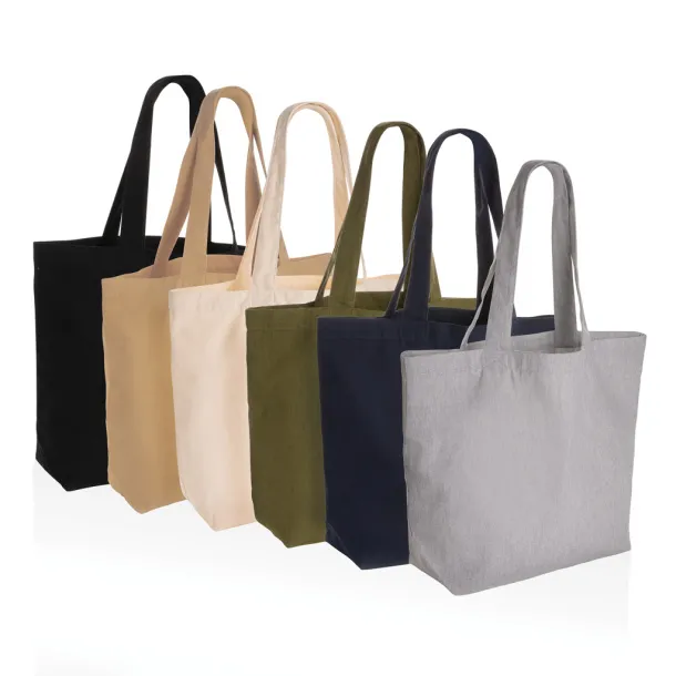  Impact AWARE™ recycled canvas shopper w/pocket 240gsm undyed - XD Collection Bijela 