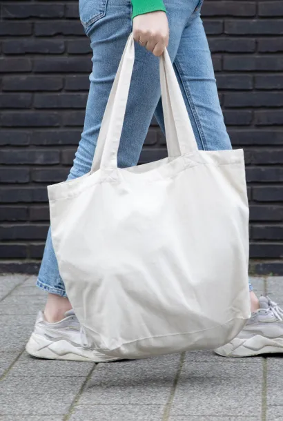  Impact AWARE™ recycled canvas shopper w/pocket 240gsm undyed - XD Collection Bijela 