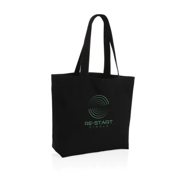  Impact AWARE™ recycled canvas shopper w/pocket 240gsm undyed - XD Collection Black 