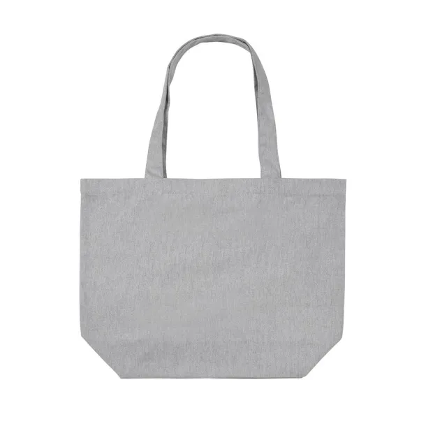  Impact AWARE™ recycled canvas shopper w/pocket 240gsm undyed - XD Collection Grey 