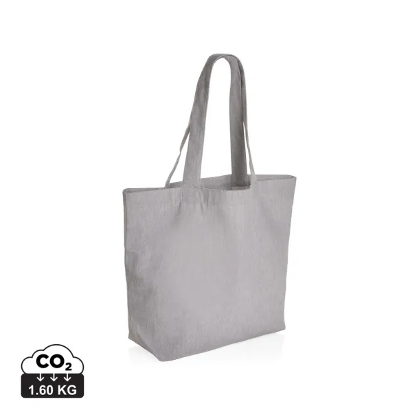  Impact AWARE™ recycled canvas shopper w/pocket 240gsm undyed - XD Collection Grey 