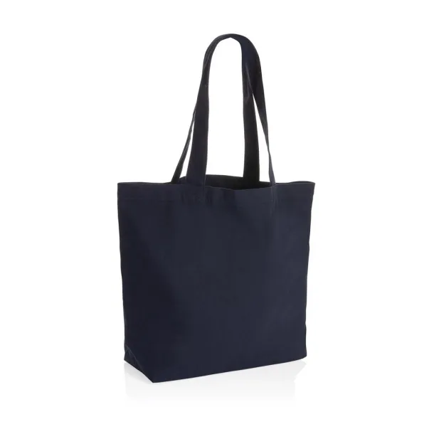  Impact AWARE™ recycled canvas shopper w/pocket 240gsm undyed - XD Collection Navy Blue 