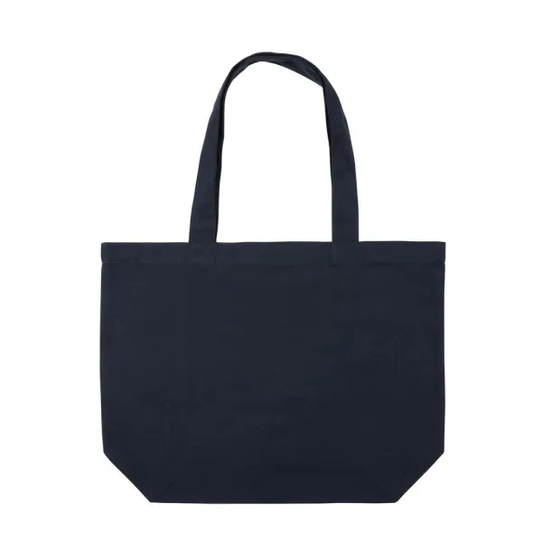  Impact AWARE™ recycled canvas shopper w/pocket 240gsm undyed - XD Collection Navy Blue 