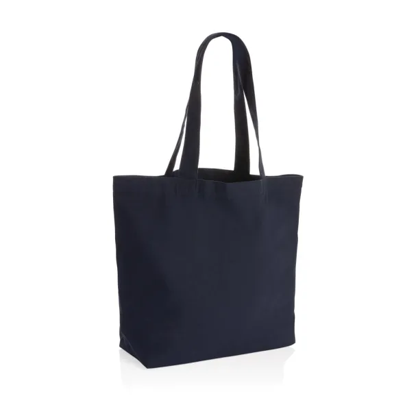  Impact AWARE™ recycled canvas shopper w/pocket 240gsm undyed - XD Collection Navy Blue 