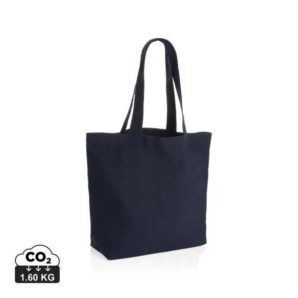  Impact AWARE™ recycled canvas shopper w/pocket 240gsm undyed - XD Collection Navy Blue 