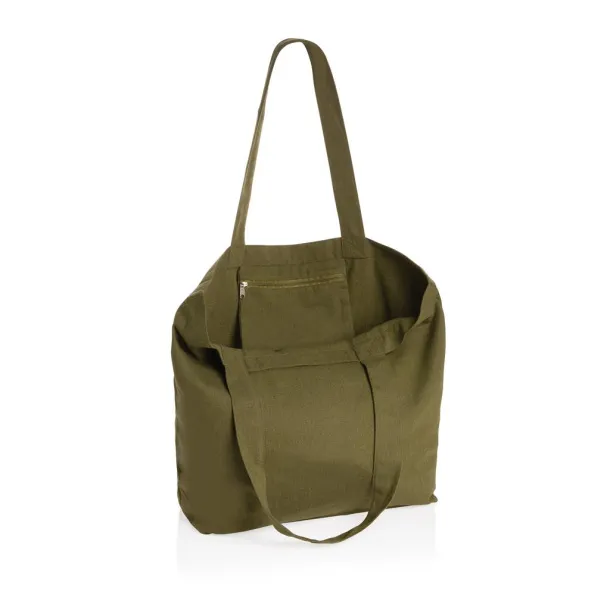  Impact AWARE™ recycled canvas shopper w/pocket 240gsm undyed - XD Collection 45533C 