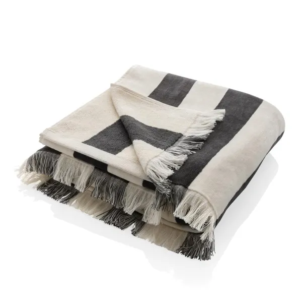  Ukiyo Yukari AWARE™ XL deluxe ručnik za plažu, 100x180 cm - 500 g/m2 - Ukiyo anthracite