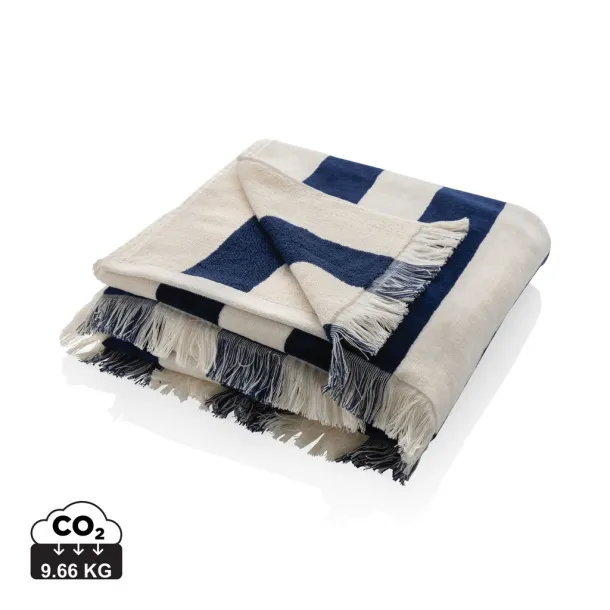  Ukiyo Yukari AWARE™ XL deluxe ručnik za plažu, 100x180 cm - 500 g/m2 - Ukiyo navy