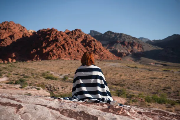  Ukiyo Yukari AWARE™ XL deluxe beach towel 100x180cm - Ukiyo navy
