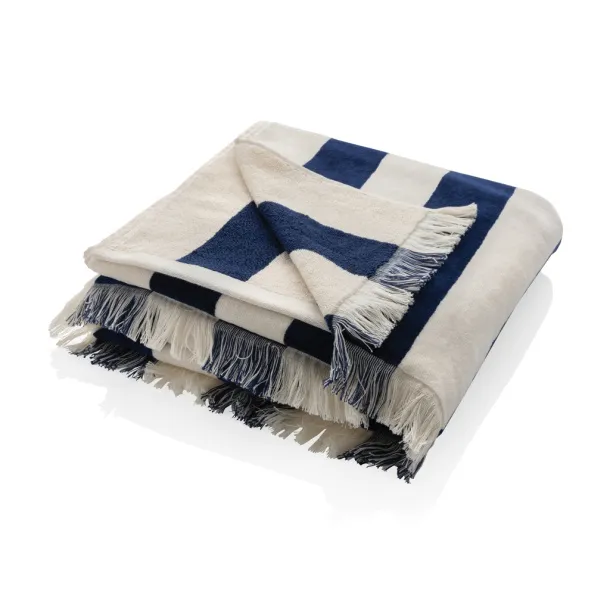  Ukiyo Yukari AWARE™ XL deluxe ručnik za plažu, 100x180 cm - 500 g/m2 - Ukiyo navy
