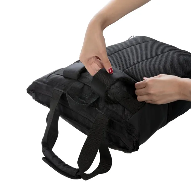  Swiss Peak RFID 15.6" laptop totepack PVC free - Swiss Peak Black