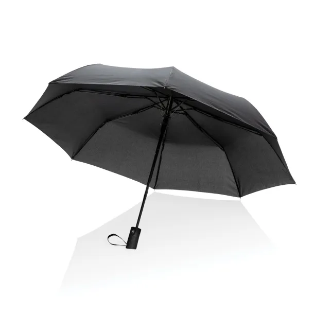  21" Impact AWARE™ RPET 190T mini auto open umbrella - XD Collection Black 