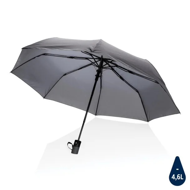  21" Impact AWARE™ RPET 190T mini auto open umbrella - XD Collection Anthracite 