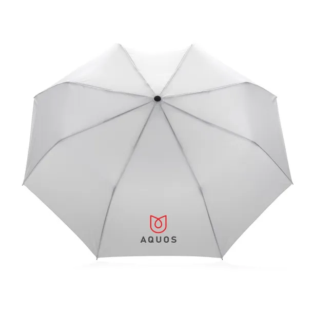  21" Impact AWARE™ RPET 190T mini auto open umbrella - XD Collection White 