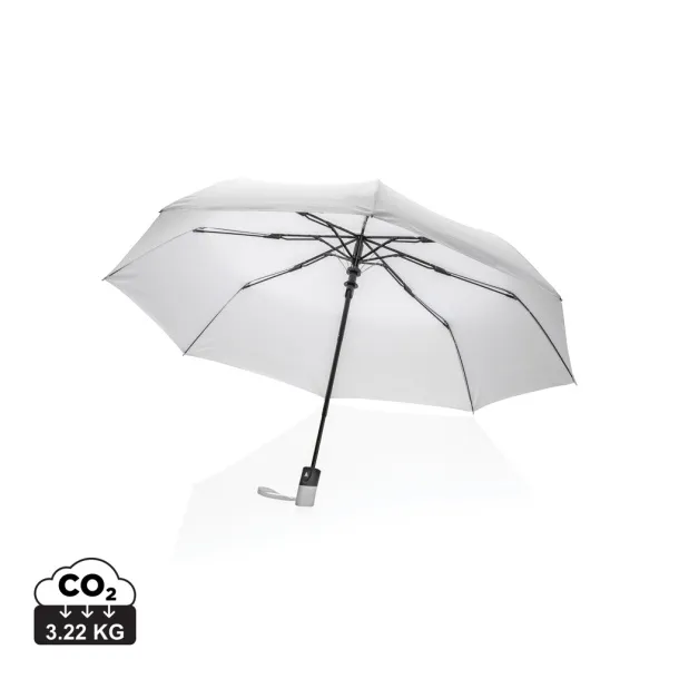  21" Impact AWARE™ RPET 190T mini auto open umbrella - XD Collection White 