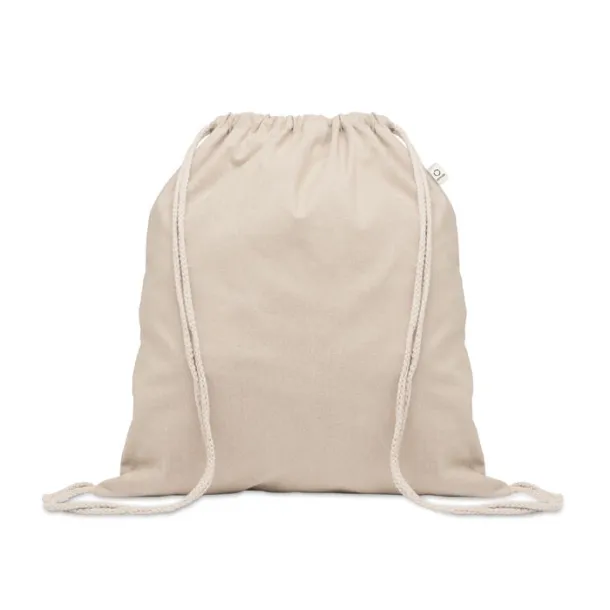 CABETRI Recycled cotton drawstring bag Beige