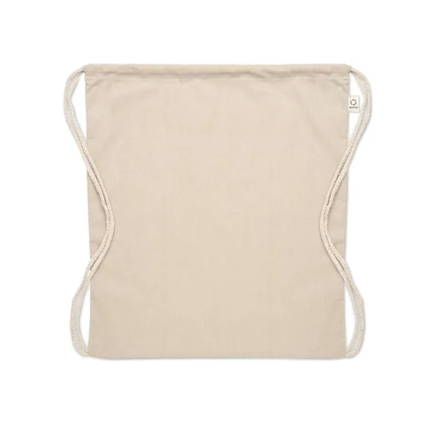 CABETRI Recycled cotton drawstring bag Beige