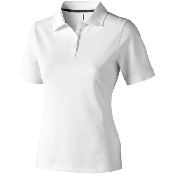 Calgary short sleeve women's polo - Elevate Life White