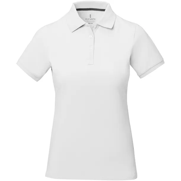 Calgary short sleeve women's polo - Elevate Life White