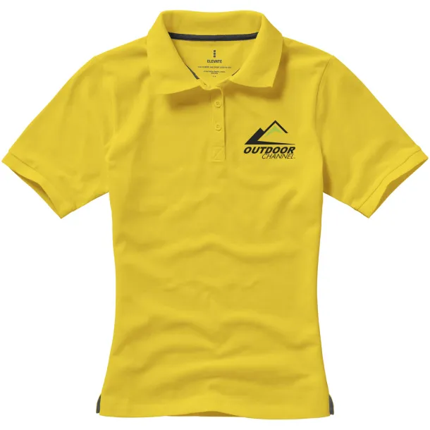 Calgary short sleeve women's polo - Elevate Life Yellow