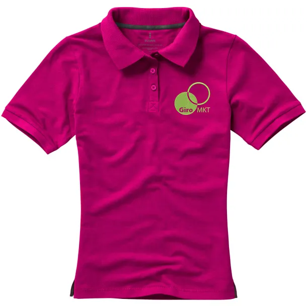 Calgary short sleeve women's polo - Elevate Life Magenta