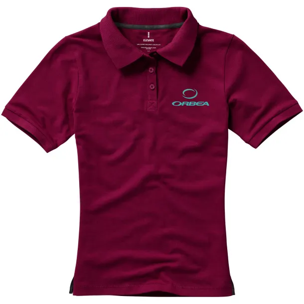 Calgary short sleeve women's polo - Elevate Life Burgundy