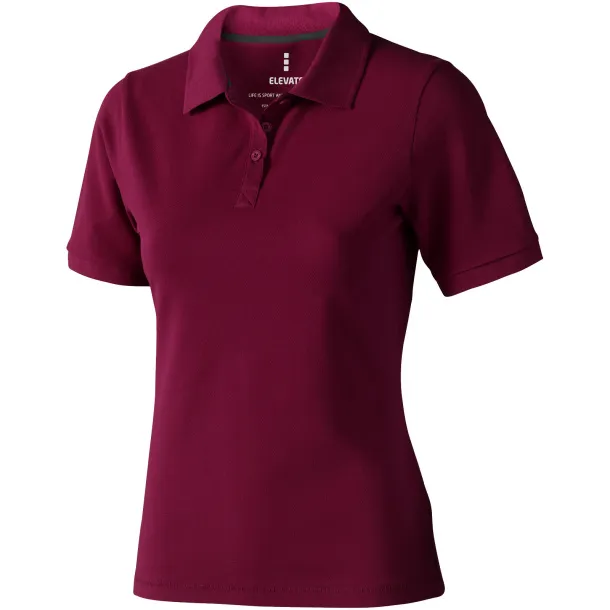 Calgary short sleeve women's polo - Elevate Life Burgundy