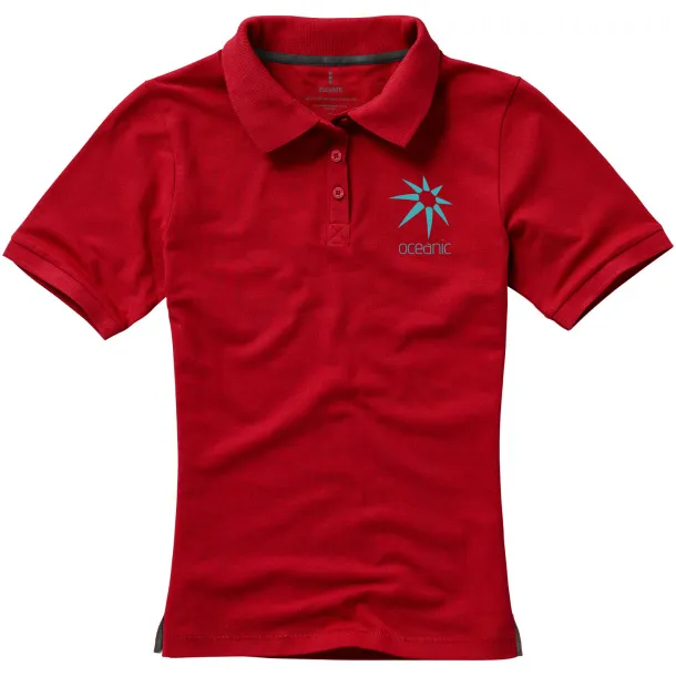 Calgary short sleeve women's polo - Elevate Life Red