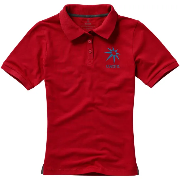 Calgary short sleeve women's polo - Elevate Life Red