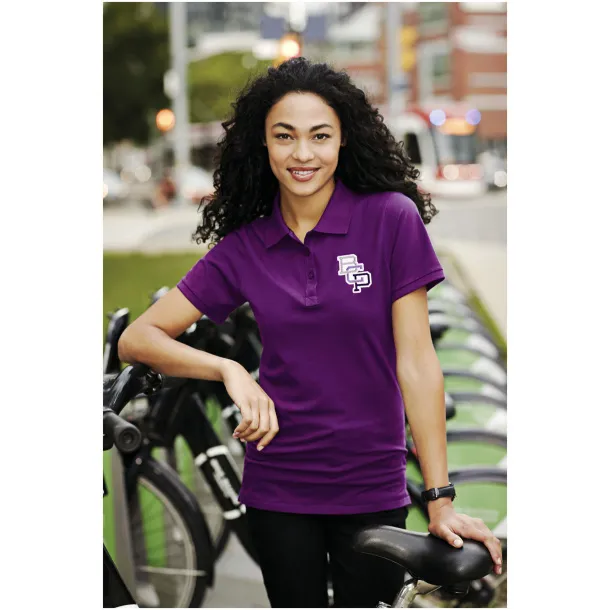 Calgary short sleeve women's polo - Elevate Life Plum