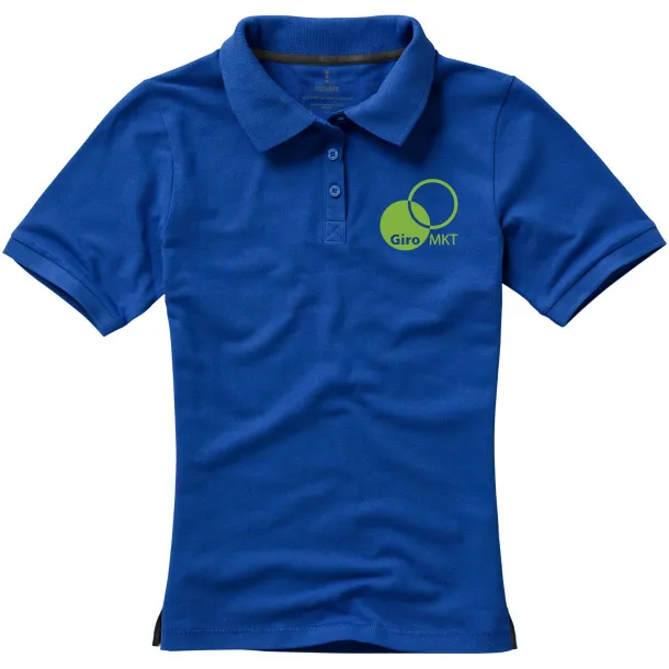 Calgary short sleeve women's polo - Elevate Life Blue