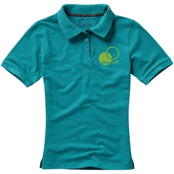 Calgary short sleeve women's polo - Elevate Life Aqua