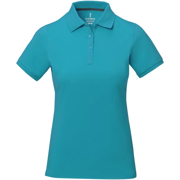 Calgary short sleeve women's polo - Elevate Life Aqua