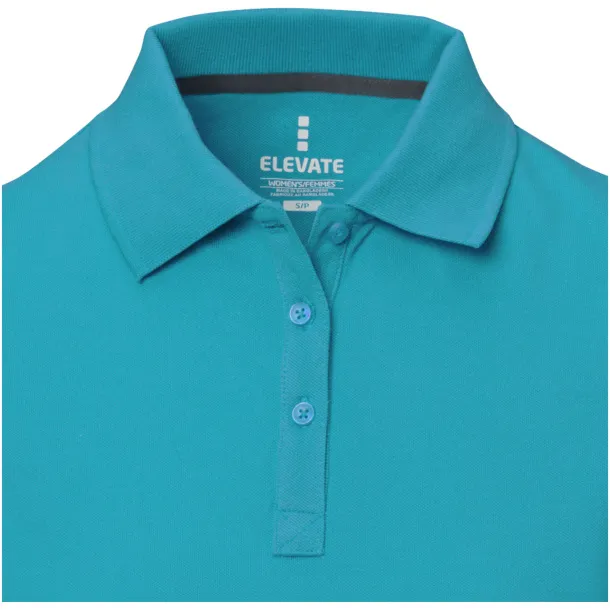 Calgary short sleeve women's polo - Elevate Life Aqua