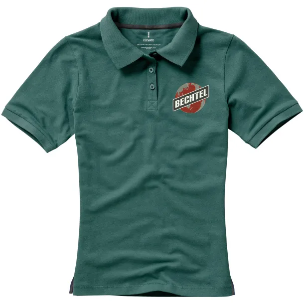 Calgary short sleeve women's polo - Elevate Life Forest green