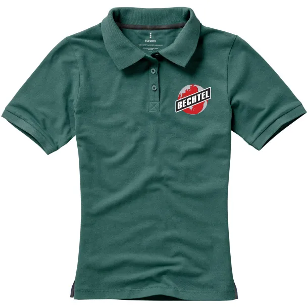 Calgary short sleeve women's polo - Elevate Life Forest green