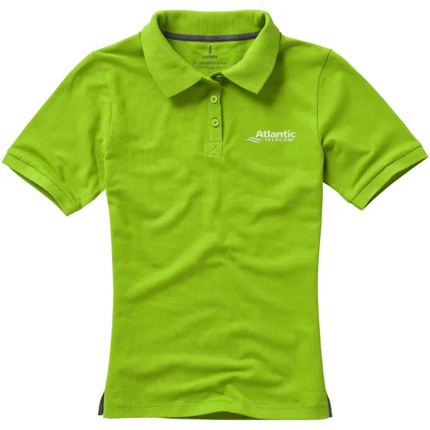 Calgary short sleeve women's polo - Elevate Life Apple Green