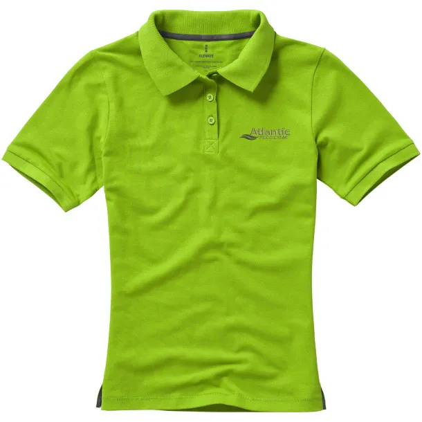 Calgary short sleeve women's polo - Elevate Life Apple Green