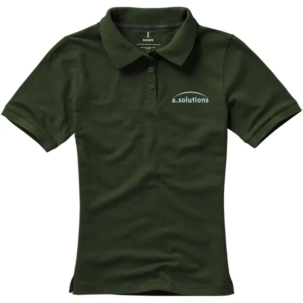 Calgary short sleeve women's polo - Elevate Life Army green