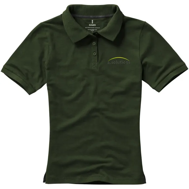 Calgary short sleeve women's polo - Elevate Life Army green