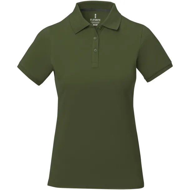 Calgary short sleeve women's polo - Elevate Life Army green