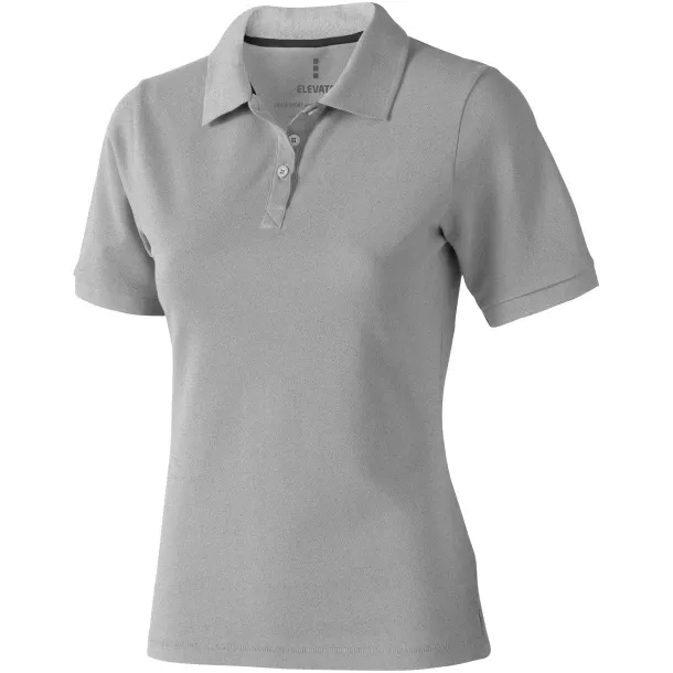 Calgary short sleeve women's polo - Elevate Life Grey Melange