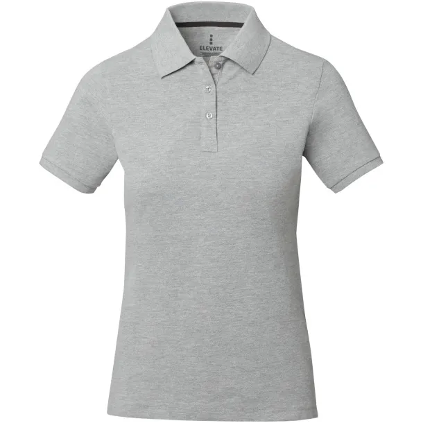 Calgary short sleeve women's polo - Elevate Life Grey Melange