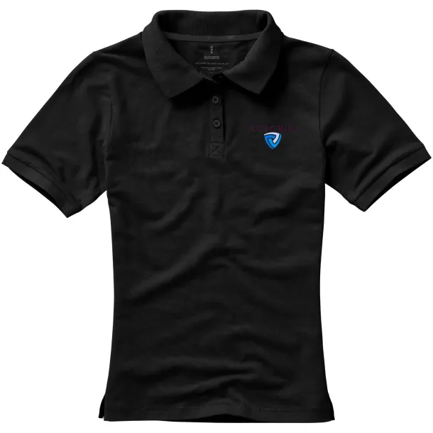 Calgary short sleeve women's polo - Elevate Life Crna