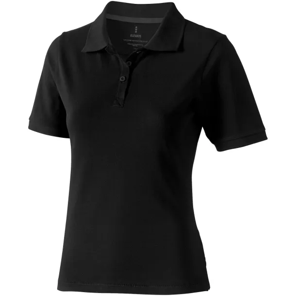 Calgary short sleeve women's polo - Elevate Life Solid black