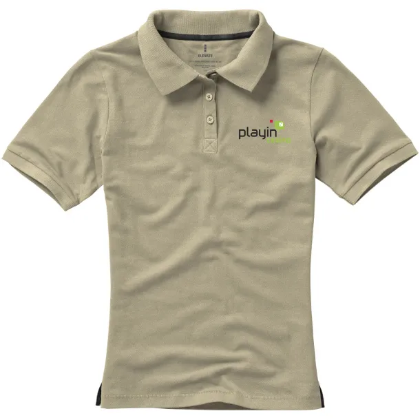 Calgary short sleeve women's polo - Elevate Life Khaki