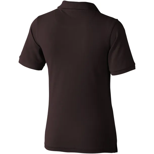 Calgary short sleeve women's polo - Elevate Life Chocolate brown